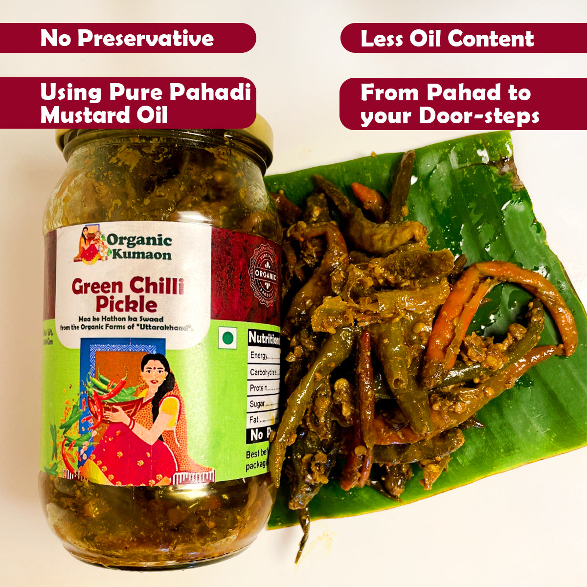 Pahadi Cultured Green Chilli Pickle 200gm